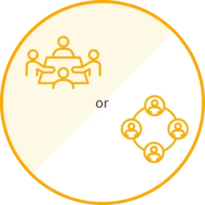 全員同時<span>or</span>グループ分けイメージ